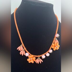 J.Crew Orange Beaded Necklace O/S